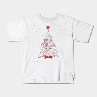 Ladies Merry Christmas Shirt, Women Christmas Shirt, Cute Christmas Shirt, Women Holiday Shirt, Leopard Print Christmas Tree Shirt Kids T-Shirt